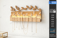 Wall Jewelry Organizer Laser Cut | Wall Decor | Wall Display Product Image 1