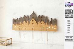 Wall Jewelry Organizer Laser Cut | Boho Design | Wall Decor Product Image 1