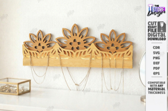 Wall Jewelry Organizer Laser Cut | Boho Design | Wall Decor Product Image 1