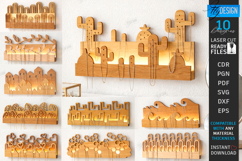 Wall Jewelry Organizers Laser Cut Bundle | Wall Decor SVG Product Image 1