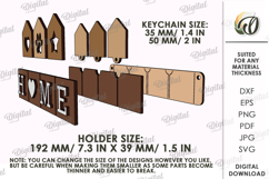 Key Holders With Keychains Bundle Lasercut. Wall Decor SVG Product Image 3