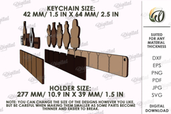 Wall Key Holder With Keychains Laser Cut. Key Organizer SVG Product Image 2