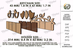 Key Holders With Keychains Bundle Lasercut. Wall Decor SVG Product Image 5