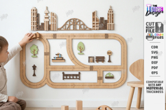 Wall Mounted Road Track Laser Cut Bundle | Kids Laser | CNC Product Image 11