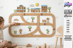 Wall Mounted Road Track Laser Cut Bundle | Kids Laser | CNC Product Image 12