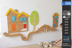 Kids Wall Marble Track Laser Cut Bundle | Wooden Marble Run Product Image 10