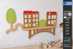 Kids Wall Marble Track Laser Cut Bundle | Wooden Marble Run Product Image 12