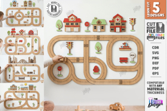Wall Mounted Road Track Laser Cut Bundle | Kids Laser | CNC Product Image 1