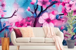 Watercolor Cherry Blossom Seamless Patterns Product Image 5