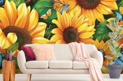 Sunflowers and Butterflies Seamless Patterns Product Image 5