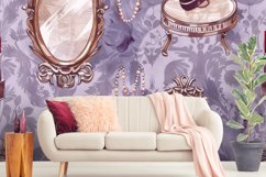 Victorian Makeup Vanity Seamless Patterns Product Image 5