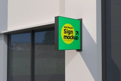 Square Wall Mount Sign Double Sided sign board Mockup Product Image 1