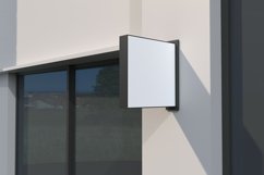 Square Wall Mount Sign Double Sided sign board Mockup Product Image 2
