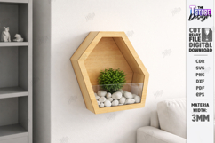 Modern Wall Planter Laser Cut | Geometric Vase | Home Decor Product Image 1