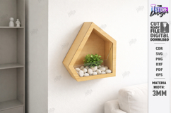 Modern Wall Planter Laser Cut | Geometric Vase | Home Decor Product Image 1