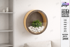 Modern Wall Planter Laser Cut | Geometric Vase | Home Decor Product Image 1