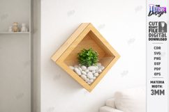 Modern Wall Planter Laser Cut | Geometric Vase | Home Decor Product Image 1