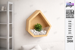 Modern Wall Planter Laser Cut | Geometric Vase | Home Decor Product Image 1