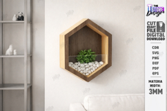 Modern Wall Planter Laser Cut | Geometric Vase | Home Decor Product Image 1