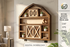 3D Wall Shelves Bundle Laser Cut. Display Shelf SVG Product Image 13