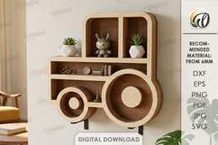 3D Wall Shelf Laser Cut. Display Shelf. Wall Decor SVG Product Image 1
