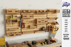 Wall Tool Organizers Laser Cut Bundle | Modular Tool Holders Product Image 3