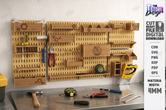 Wall Tool Organizer Laser Cut | Modular Tool Holder SVG |CNC Product Image 1