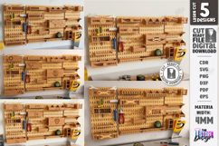 Wall Tool Organizers Laser Cut Bundle | Modular Tool Holders Product Image 1