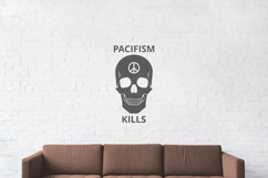 Skull with Peace Symbol Design Product Image 4