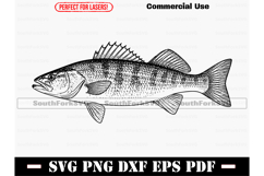 Walleye SVG PNG EPS PDF DXF Product Image 1