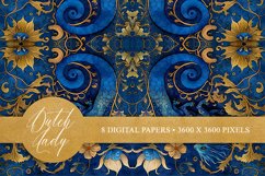 Seamless Dragon &amp; Flower Wallpapers - Seamless Patterns Product Image 3