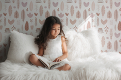 Girl&#039;s Room Wallpaper Model Mockup, Seamless Pattern Preview Product Image 4
