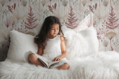 Girl&#039;s Room Wallpaper Model Mockup, Seamless Pattern Preview Product Image 7