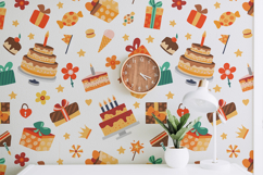 Seamless Pattern happy birthday for Fabric and Digital Paper Product Image 2
