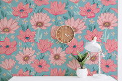 Seamless Flower Pattern for Fabric and Digital Paper Product Image 2
