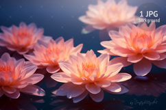Fantasy Waterlily Flowers Digital HD Wallpaper Background Product Image 1