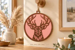 Walnut Stag Ornament Product Image 1