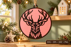 Walnut Stag Ornament Product Image 2