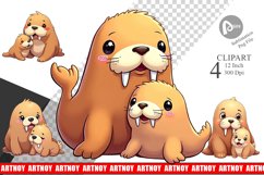 Walrus Mother&#039;s Day Clipart Product Image 1