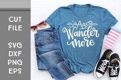 Wander More, Hand Lettered, Cut File Product Image 1