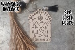 Wander Free Keychain Laser SVG Product Image 1