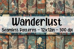 Wanderlust Digital Papers - Seamless Patterns Product Image 1