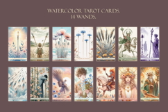 Watercolor 14 Tarot Card Suit of Wands Minor Arcana Bundle. Product Image 1