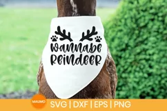 Wannabe reindeer | Funny dog bandana svg quote Product Image 1