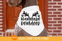 Wannabe reindeer | Funny dog bandana svg quote Product Image 2