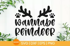 Wannabe reindeer | Funny dog bandana svg quote Product Image 3