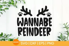 Wannabe reindeer | Funny dog bandana svg quote Product Image 3