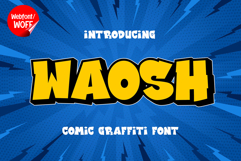 Waosh | 3D Comic Display Webfont for Fun Websites Product Image 1