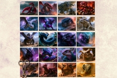 War of the Dragons Epic Dark Fantasy Medieval Digital Paper Product Image 13