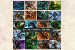 War of the Dragons Epic Dark Fantasy Medieval Digital Paper Product Image 16
